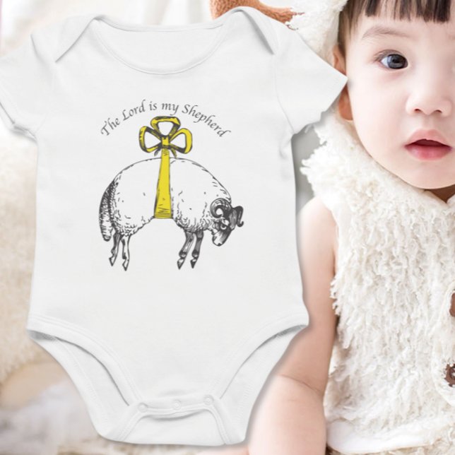 The LORD is my shepherd Psalm 23 Baby Bodysuit (Creator Uploaded)