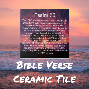 The Lord Is My Shepherd Psalm 23 Ceramic Tile