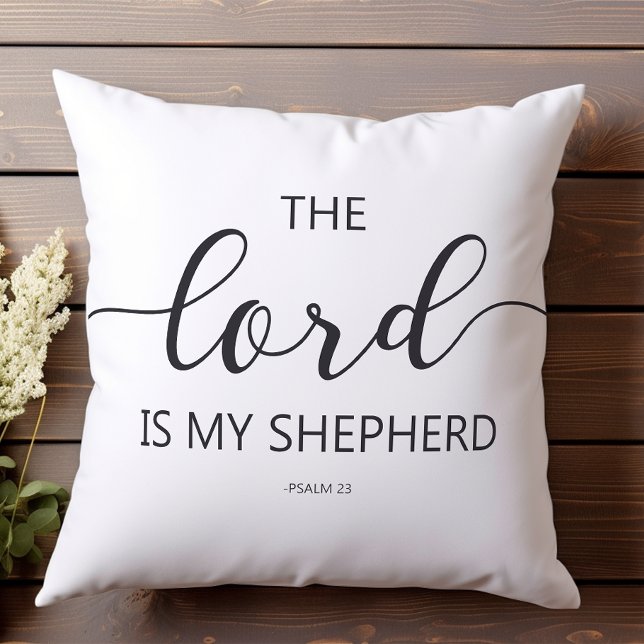 The Lord Is My Shepherd Psalm 23 Lace Print Cushion (Creator Uploaded)