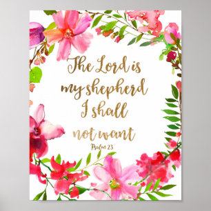 The Lord Is My Shepherd Psalm 23 Poster