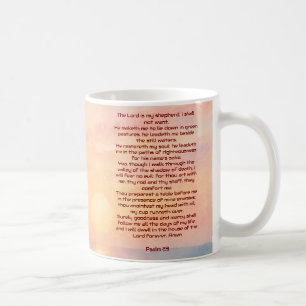The Lord Is My Shepherd Psalm 23 Sunset Beach Coffee Mug