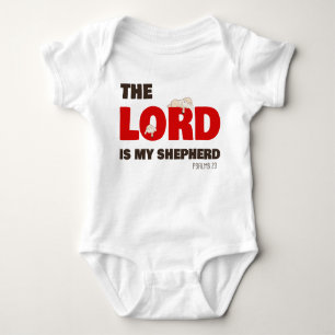 The Lord Is My Shepherd Psalms 23 Christian Faith Baby Bodysuit