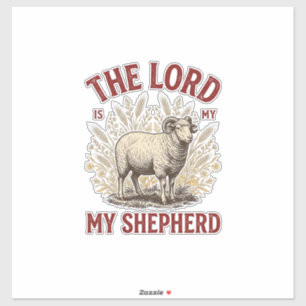 The Lord Is My Shepherd Vintage Sheep Shirt Design