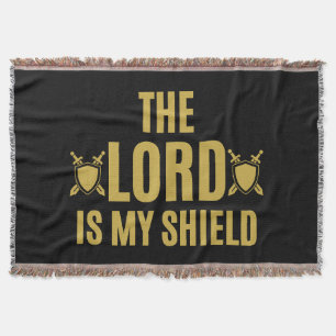 The Lord Is My Shield Quote Throw Blanket