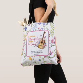 The Lord is My Strength Bible Sunday School Custom Tote Bag
