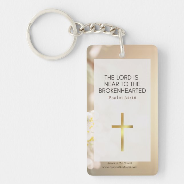 The Lord is Near the Broken Hearted Key Ring (Front)