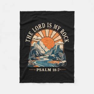 The lord is rock psalm 18_2 christian mountain fleece blanket