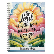 The Lord Is With You - Custom Christian Notebook