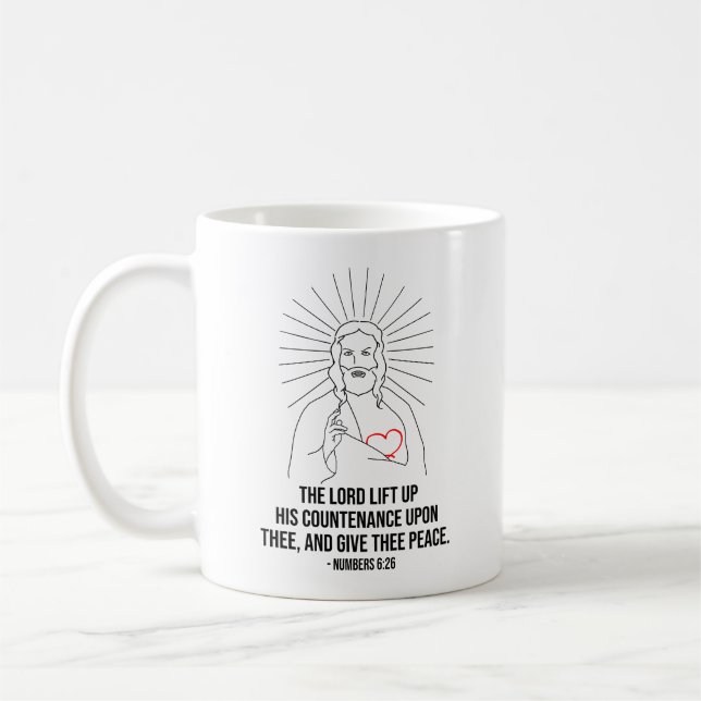 The Lord Lift Up His Countenance Upon Thee Coffee Mug (Left)