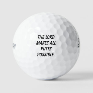 'The Lord Makes All Putts Possible' Christian Gift Golf Balls