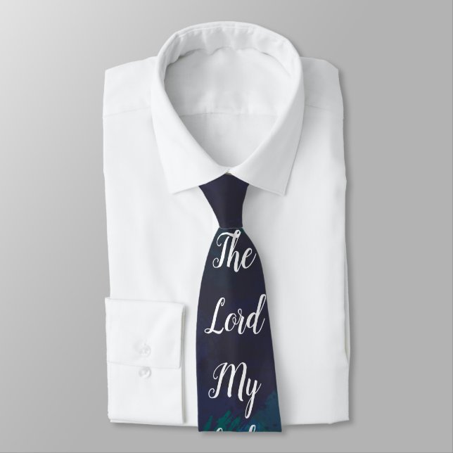 The Lord My Light My Salvation Men's Tie (Tied)