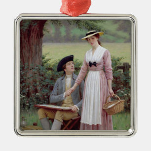 The Lord of Burleigh and his Love Metal Ornament