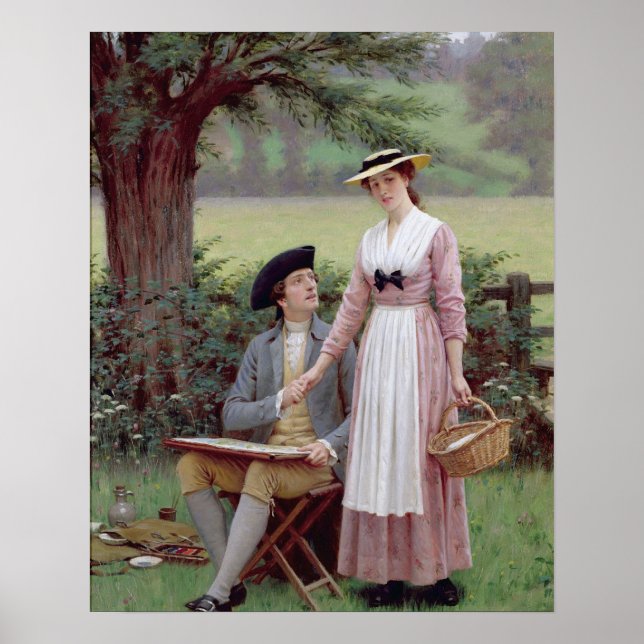 The Lord of Burleigh, Tennyson, 1919 (oil on canva Poster (Front)