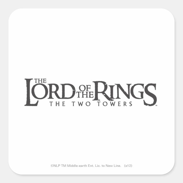 THE LORD OF THE RINGS horizontal logo Square Sticker (Front)