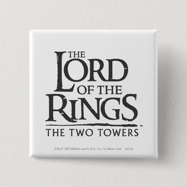 THE LORD OF THE RINGS Stacked Logo 15 Cm Square Badge (Front)