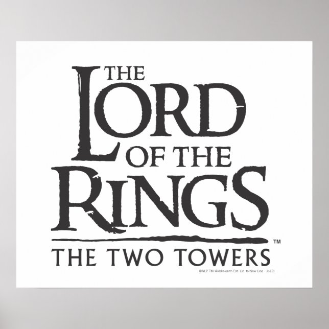 THE LORD OF THE RINGS stacked logo Poster (Front)