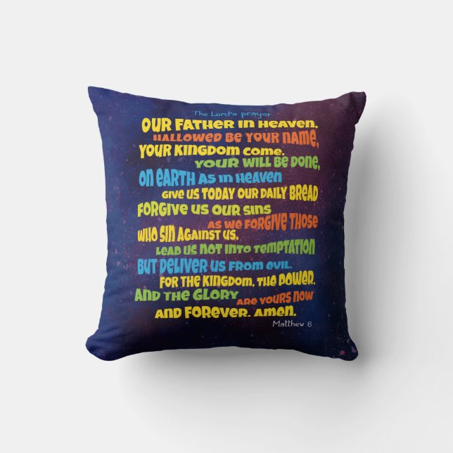 The Lord’s prayer - A Father Cushion (Front)