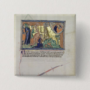 The Lord watching the people worship 15 Cm Square Badge