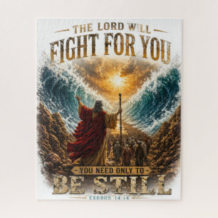 The lord will fight for you exodus 14:14 puzzle. jigsaw puzzle