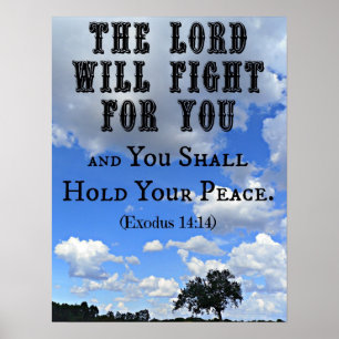The Lord will fight poster