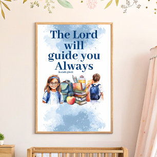 The Lord will guide you Christian Nursery Wall Art