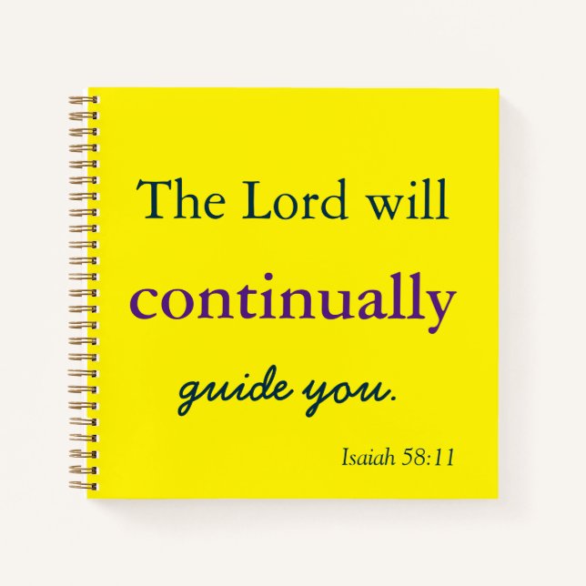 The Lord will guide you Notebook (Front)