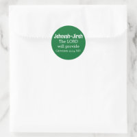 The Lord Will Provide Bible Verse Dark Green