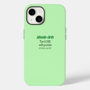The Lord Will Provide Bible Verse Light Green iPhone 14 Case