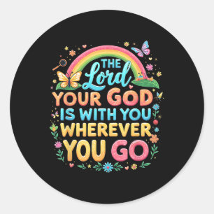 The Lord Your God Christian Vbs 2025 True North Ro Classic Round Sticker