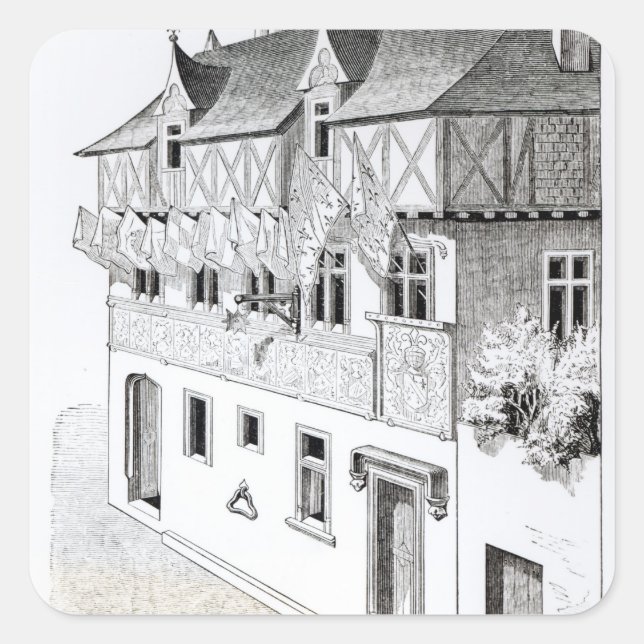 The Lords and Barons "make windows of blazons" Square Sticker (Front)