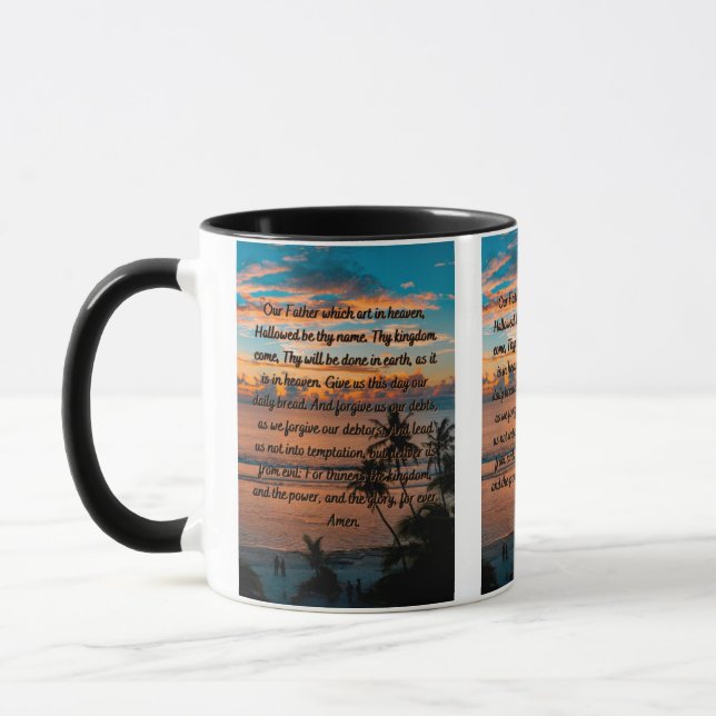The Lord's Daily Prayer Two-Tone Mug (Left)