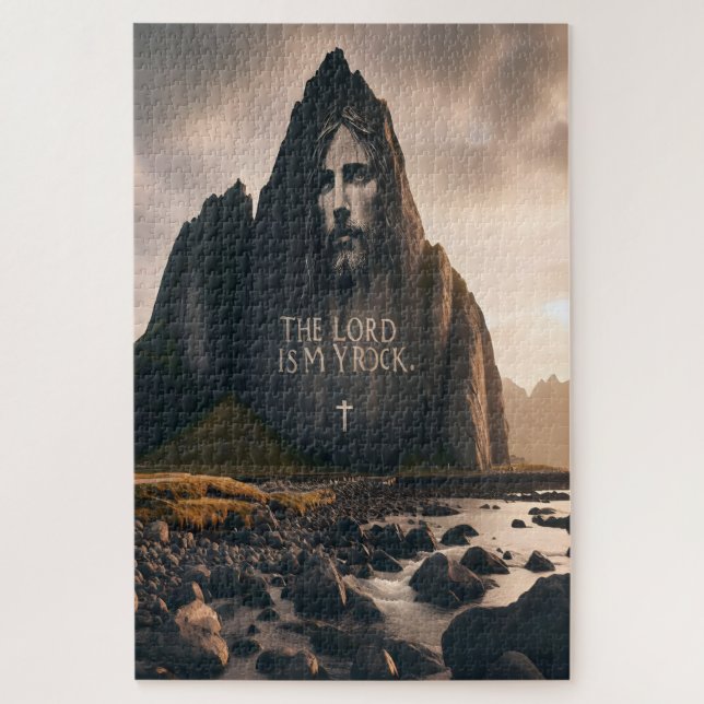 The Lords Face on Rocky Mountain Jigsaw Puzzle (Vertical)