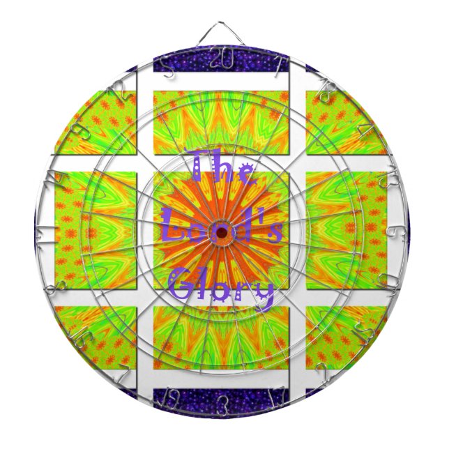 The Lord's Glory: Beautiful amazing colourful art Dartboard (Front)