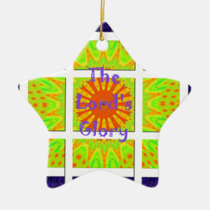 The Lord's Glory Pattern Graphic Text Design Ceramic Tree Decoration
