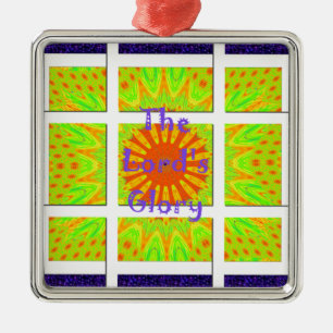 The Lord's Glory Pattern Graphic Text Design Metal Tree Decoration