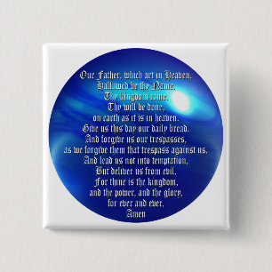 The Lord's Prayer 15 Cm Square Badge