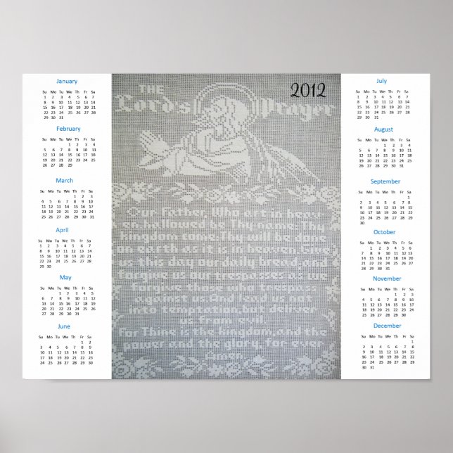 The Lord's Prayer 2012 Calendar Poster (Front)
