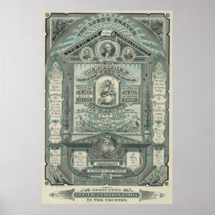 The Lord's Prayer and the Ten Commandments [1882] Poster