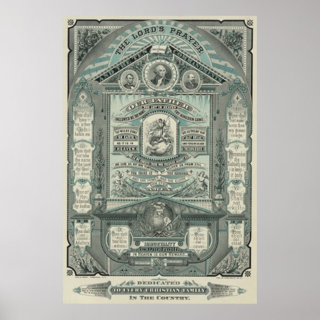 The Lord's Prayer and the Ten Commandments [1882] Poster (Front)