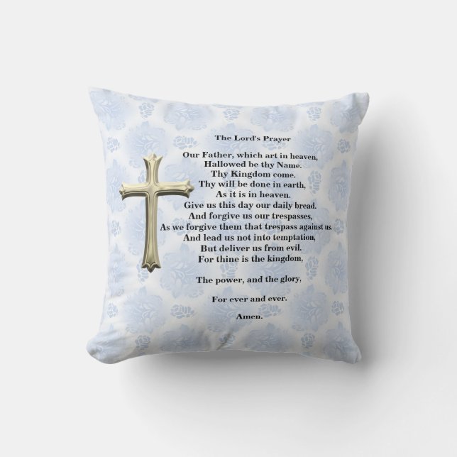 The Lord's Prayer (blue) Cushion (Front)