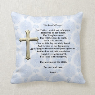 The Lord's Prayer (blue) Cushion