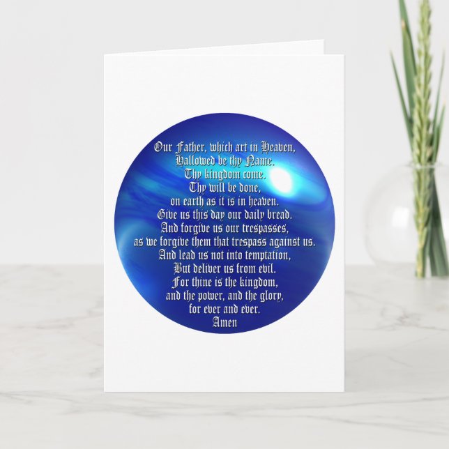 The Lord's Prayer Card (Front)