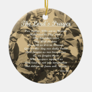 The Lords Prayer Ceramic Ornament
