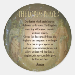 The Lord's Prayer Classic Round Sticker