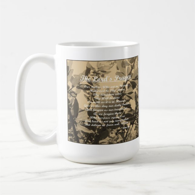 The Lords Prayer Coffee Mug (Left)