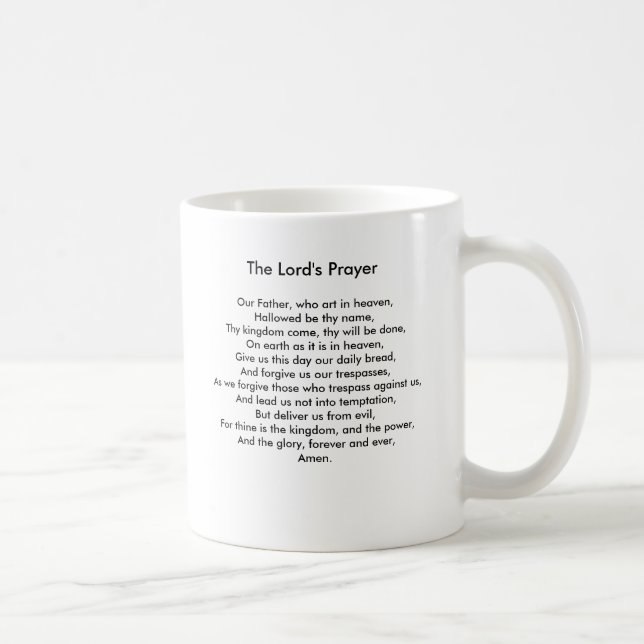 The Lord's Prayer Coffee Mug (Right)
