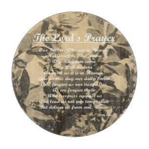 The Lords Prayer Cutting Board