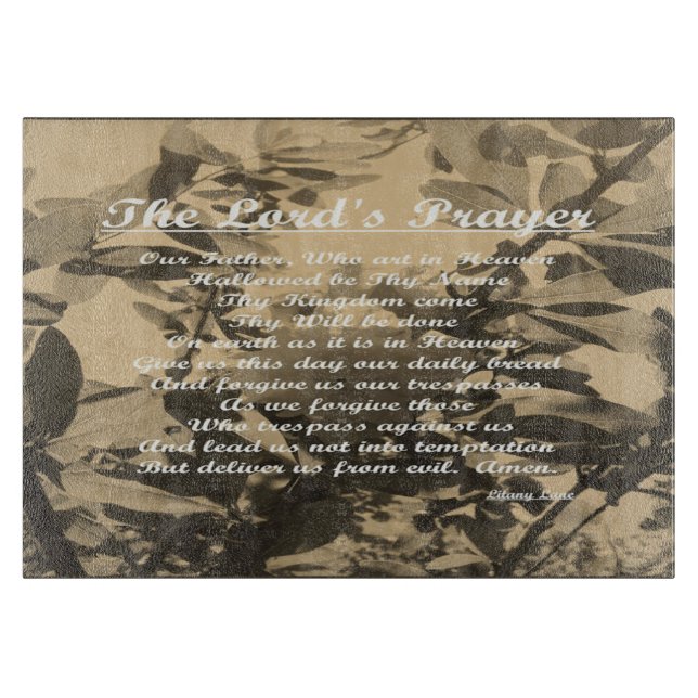 The Lords Prayer Cutting Board (Front)