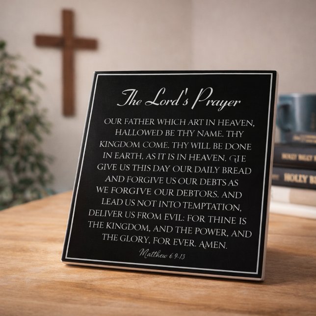 The Lord's Prayer Encouragement Ceramic Tile (Creator Uploaded)