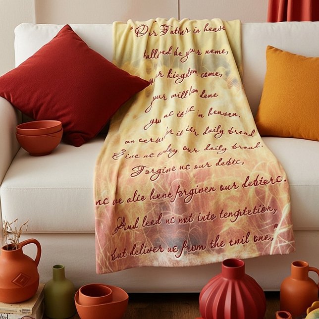 The Lord's prayer Fleece Blanket (Creator Uploaded)